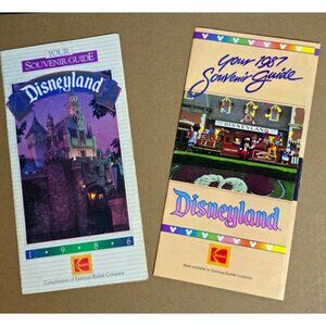 Disneyland Souvenir Guides Lot 1986 & 1987 • Vintage Kodak Maps & Info Booklets